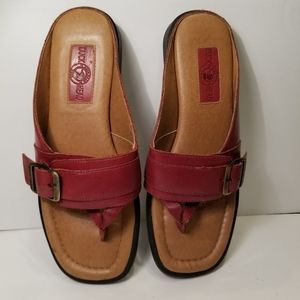 Leather Duck head sandals/ with buckle detail